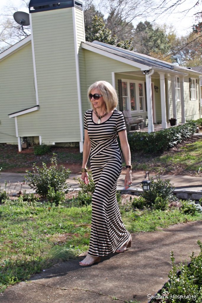 maxi dress walking