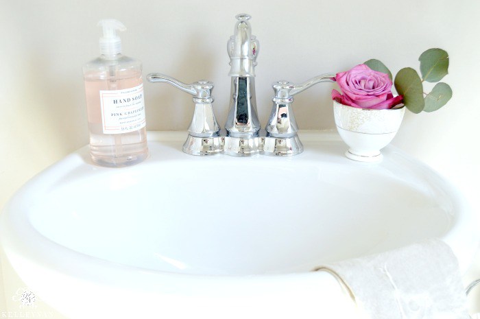Powder-Room-Sink-with-Rose-in-a-Teacup