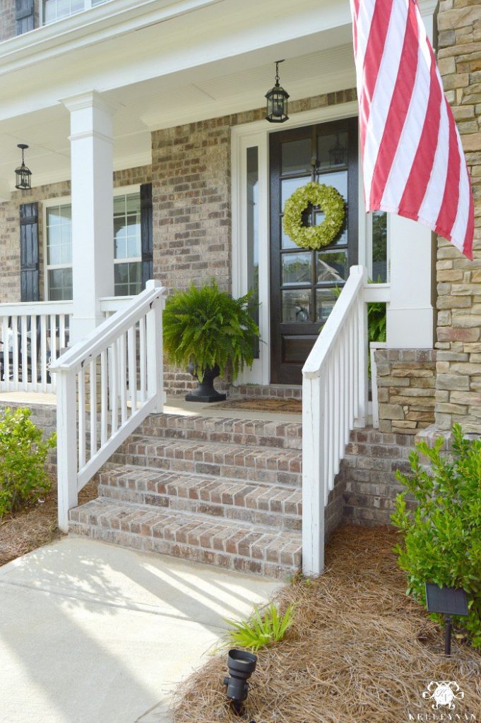 Summer-Home-Tour-Front-Porch-with-Ferns-on-either-side-of-door