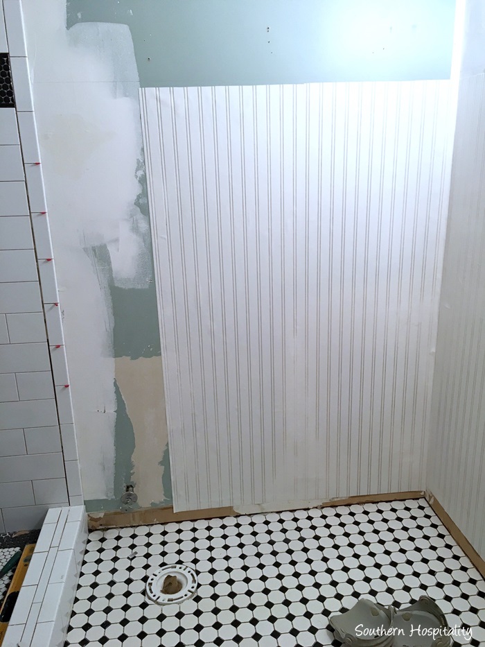 beadboard southernhospitalityblog installing bathrooms wainscoting