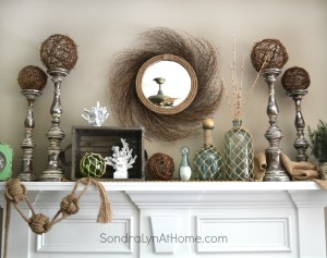 Coastal Vibe Summer Mantel - Sondra Lyn at Home