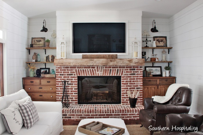 farmhouse fireplace