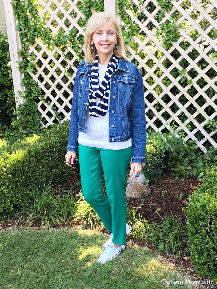 What to Wear with Striped Pants for Women over 50