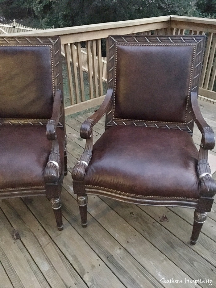 DIY dying leather chairs