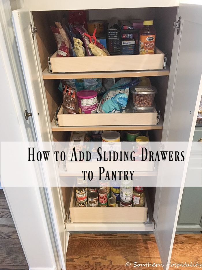 Installing Sliding Shelves In A Pantry, Pantry Cabinet With Pull Out Shelves