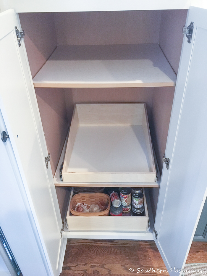 Installing Sliding Shelves In A Pantry, Diy Pull Out Shelves For Pantry Closet