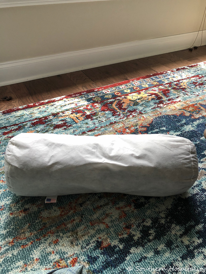 How to Make a No Sew Bolster Pillow Southern Hospitality