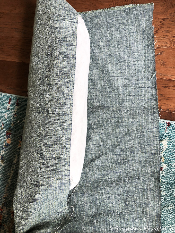 How to Make a No Sew Bolster Pillow - Southern Hospitality