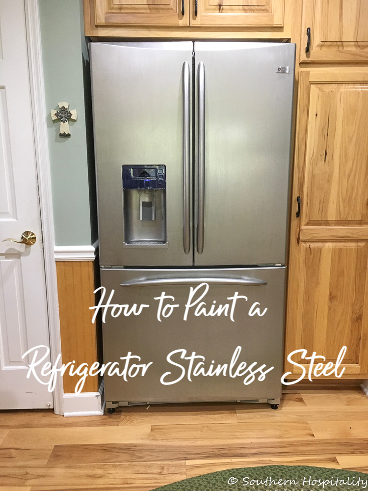 Painting a White Refrigerator with Liquid Stainless Steel