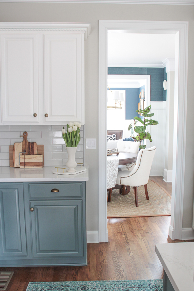 Blue And White Kitchen Renovation Reveal Southern Hospitality