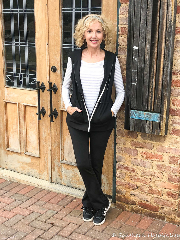 Athleta Black & White Stripe Pants – From the Heart Consignment