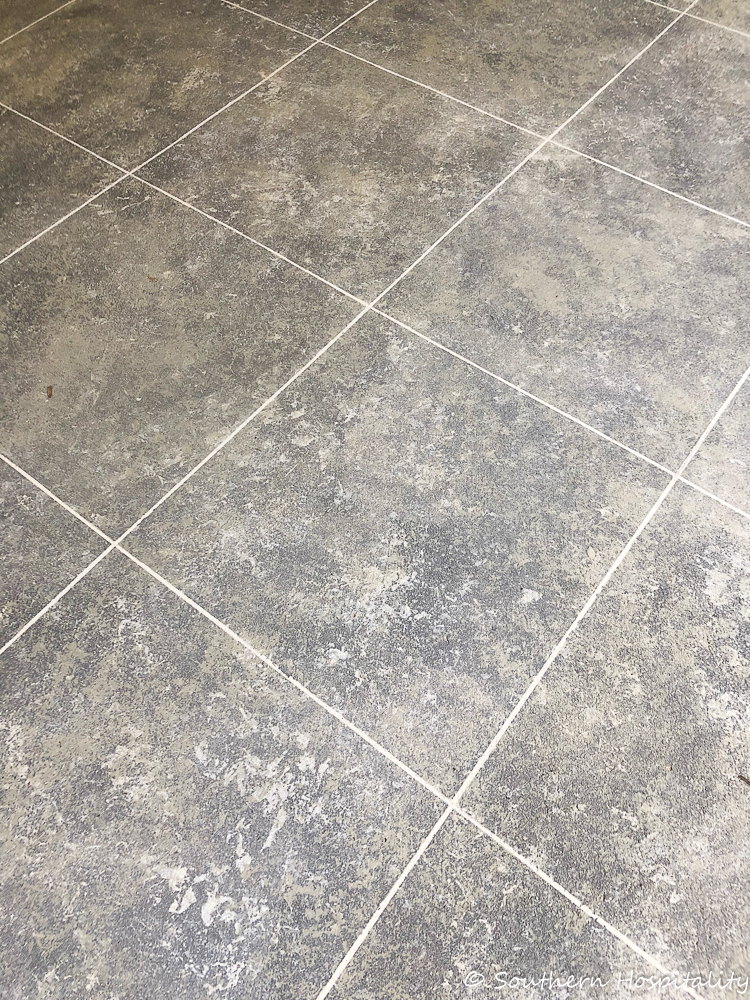 Faux Tile Look On Concrete Patio, How To Paint Faux Slate Floor