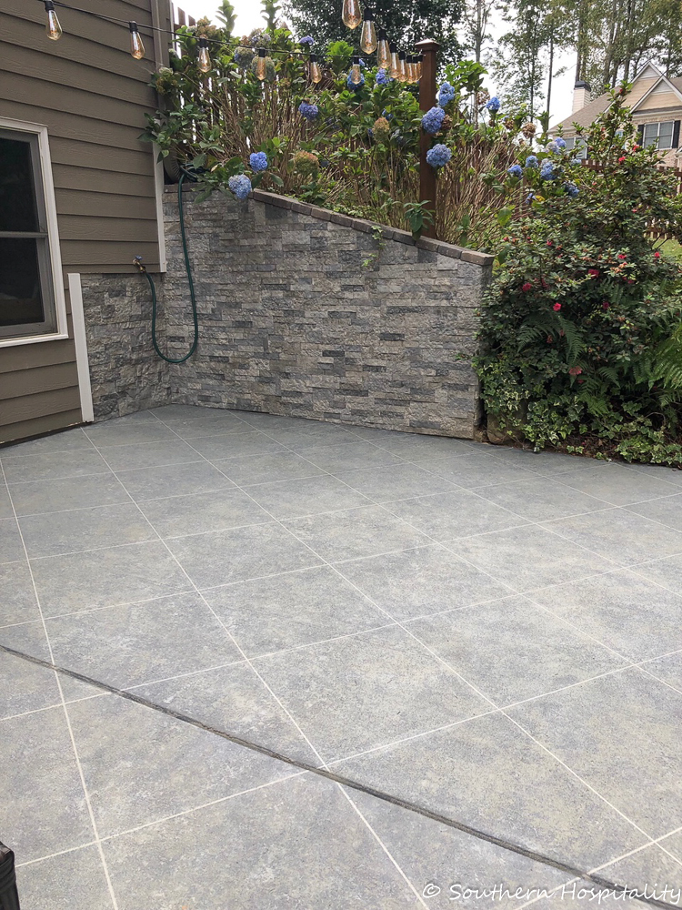 How To Create Faux Tile Look On Concrete Patio Southern Hospitality