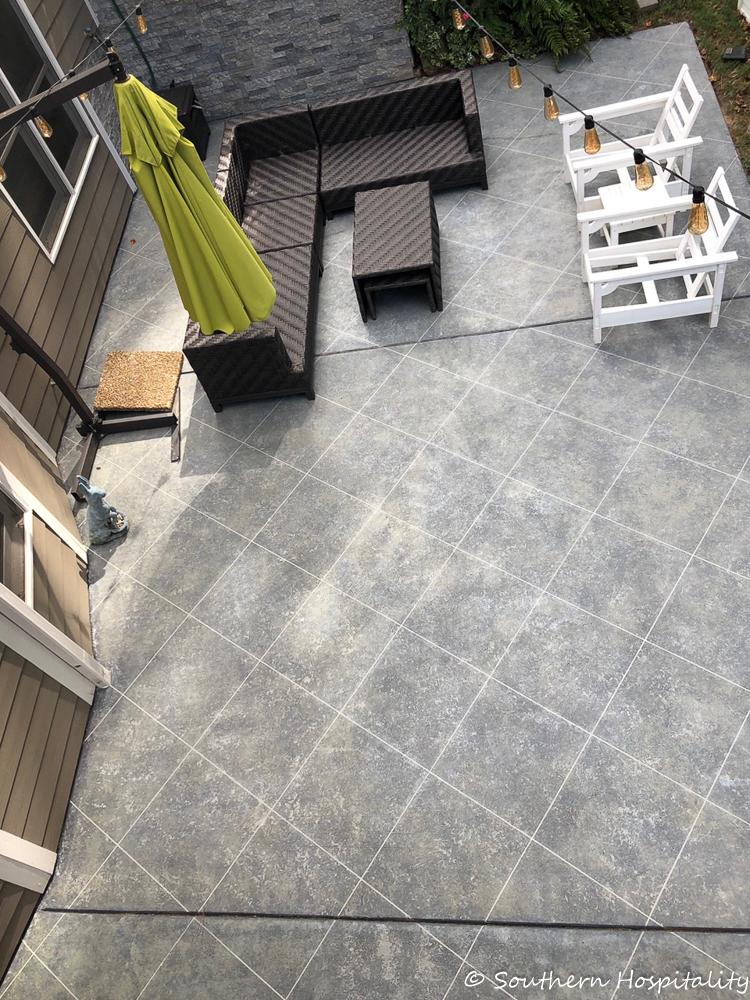 How to Create Faux Tile Look on Concrete Patio Southern Hospitality