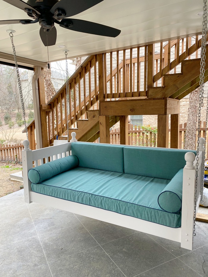 bed porch swing cushions