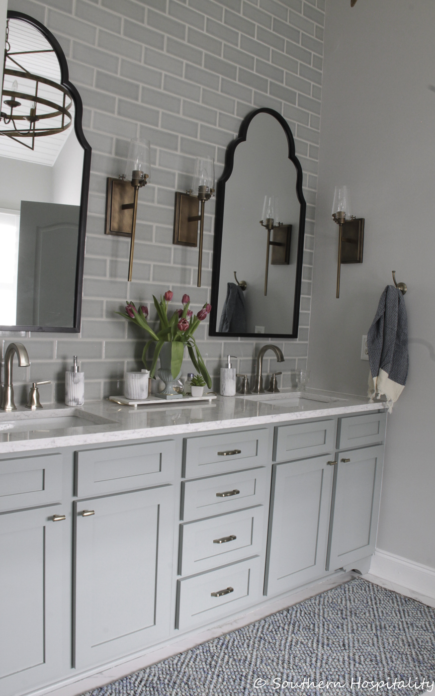 How to Update an Old Vanity with New Drawers Doors and Paint - Southern  Hospitality