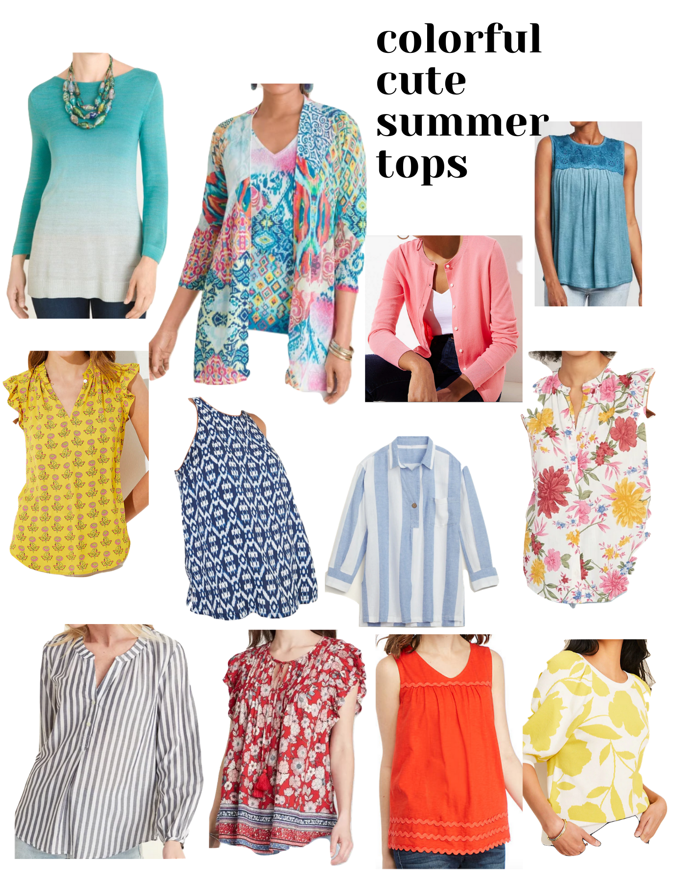 Fashion over 50: Colorful Cute Summer Tops - Southern Hospitality