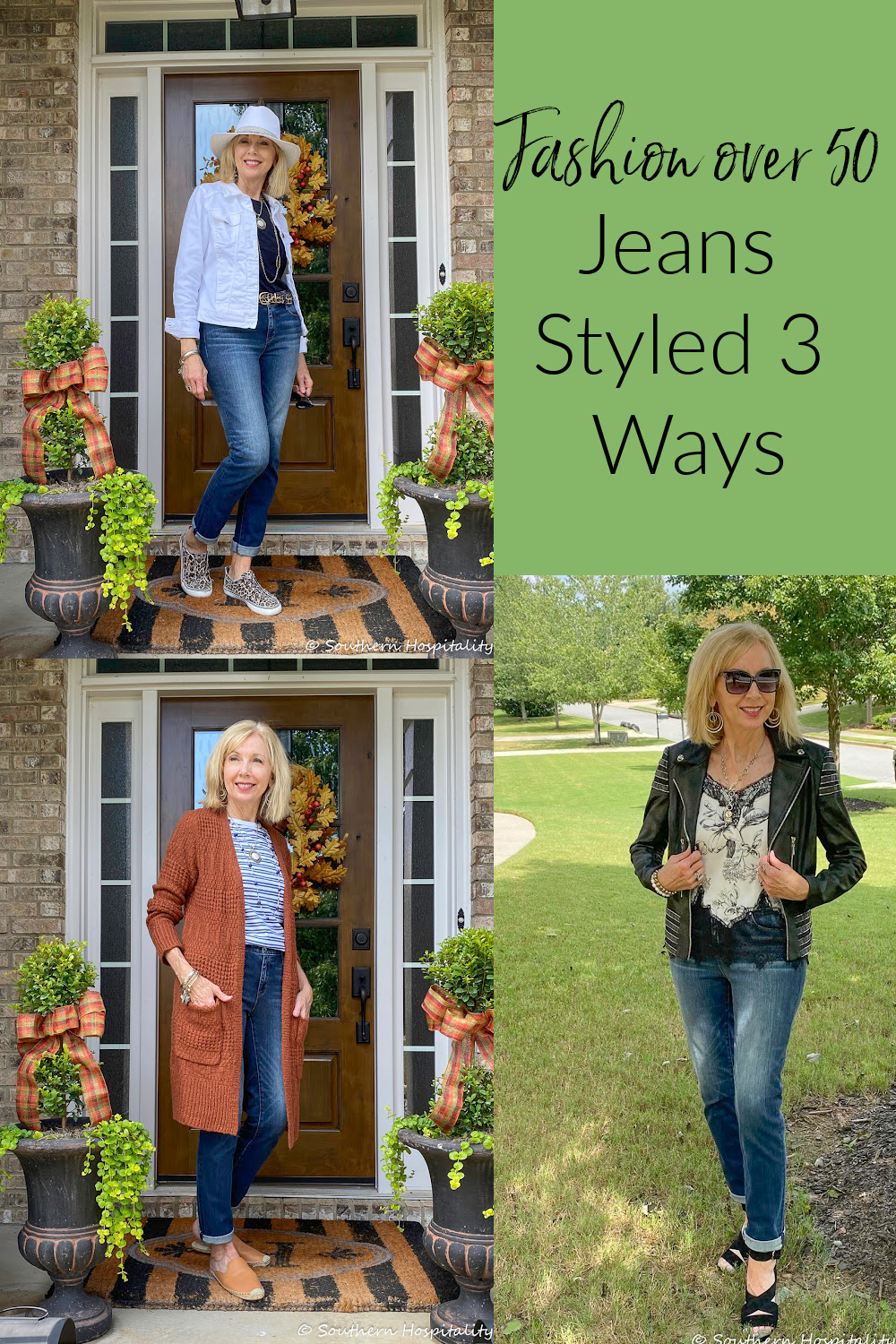 Fashion over 50: Jeans Styled 3 Ways - Southern Hospitality