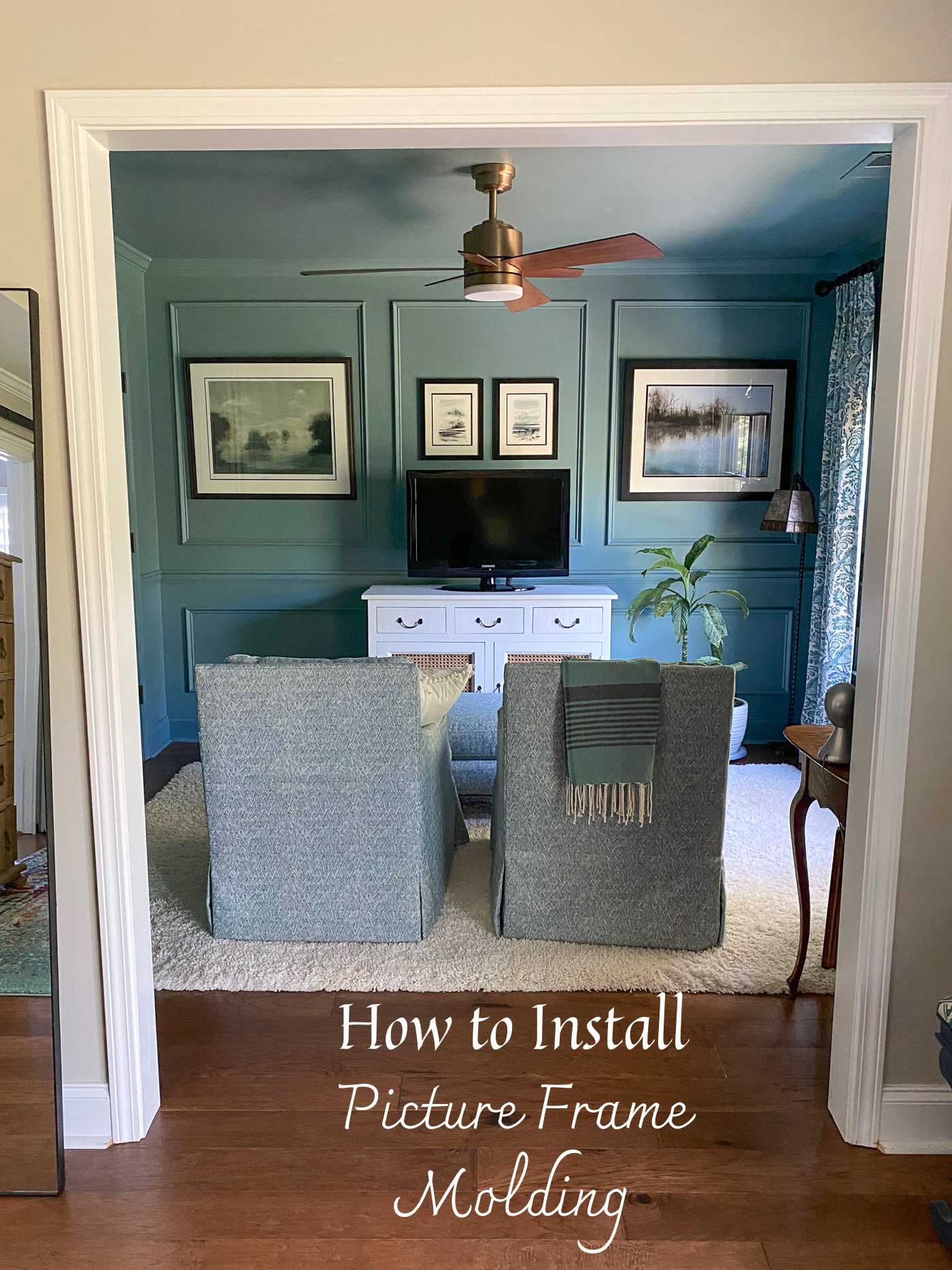 How to install picture frame molding : easy DIY project