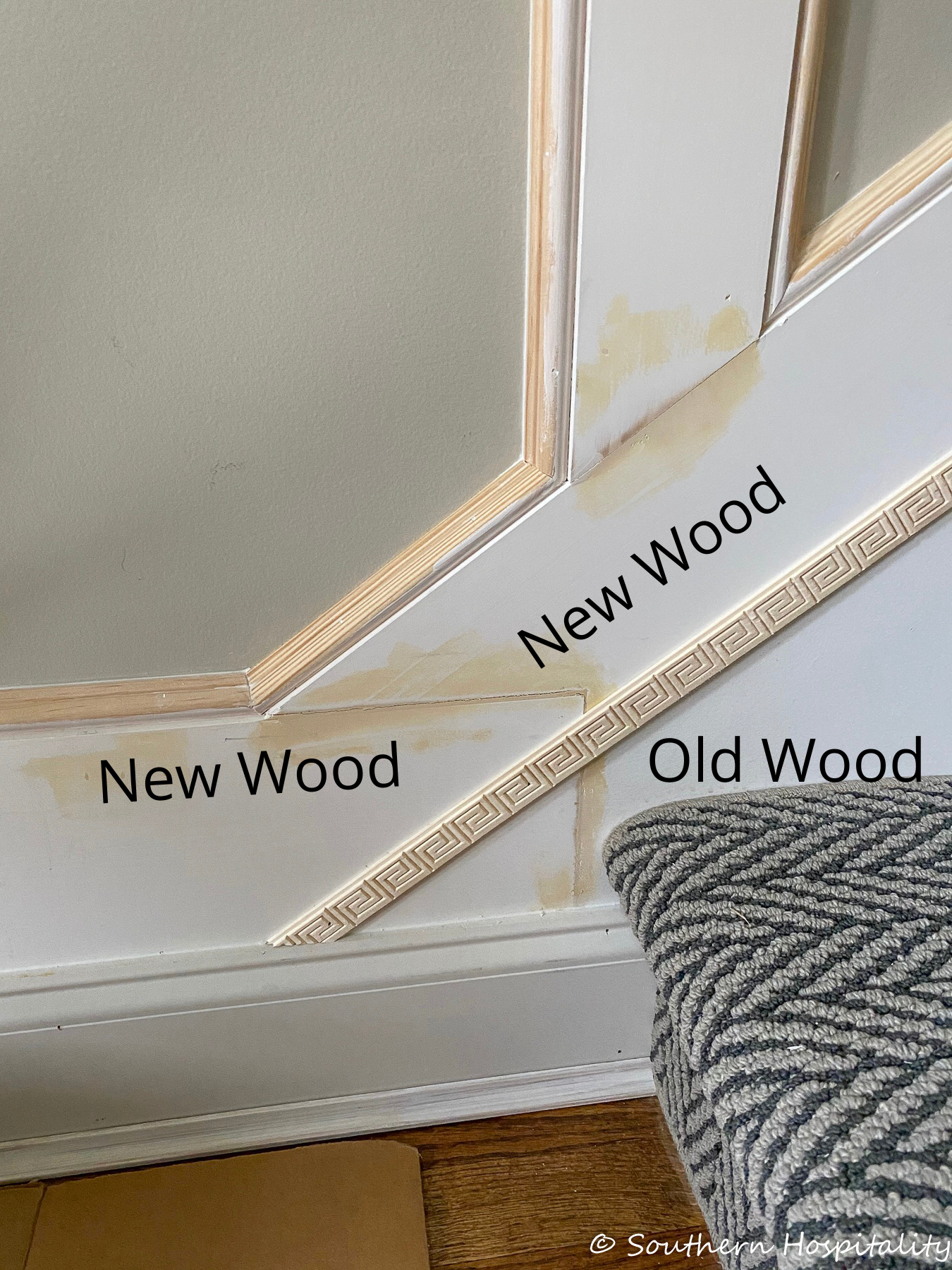 How to Add box molding to a stair wall