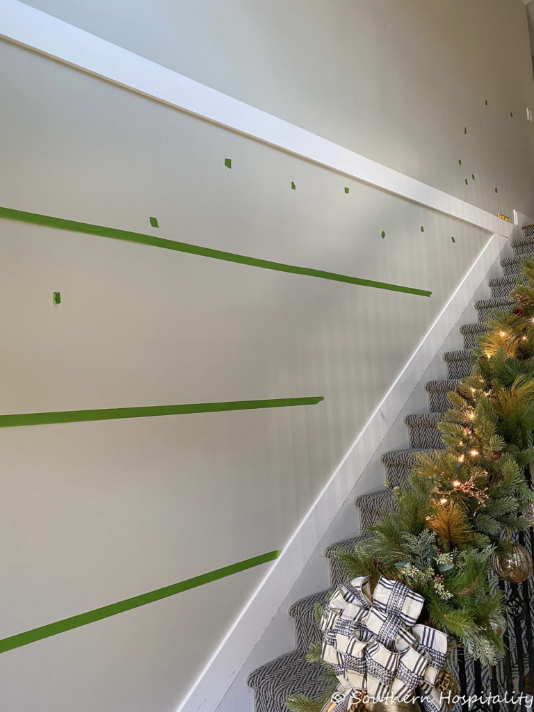 How to Add Box Molding to a Stair Wall - Southern Hospitality