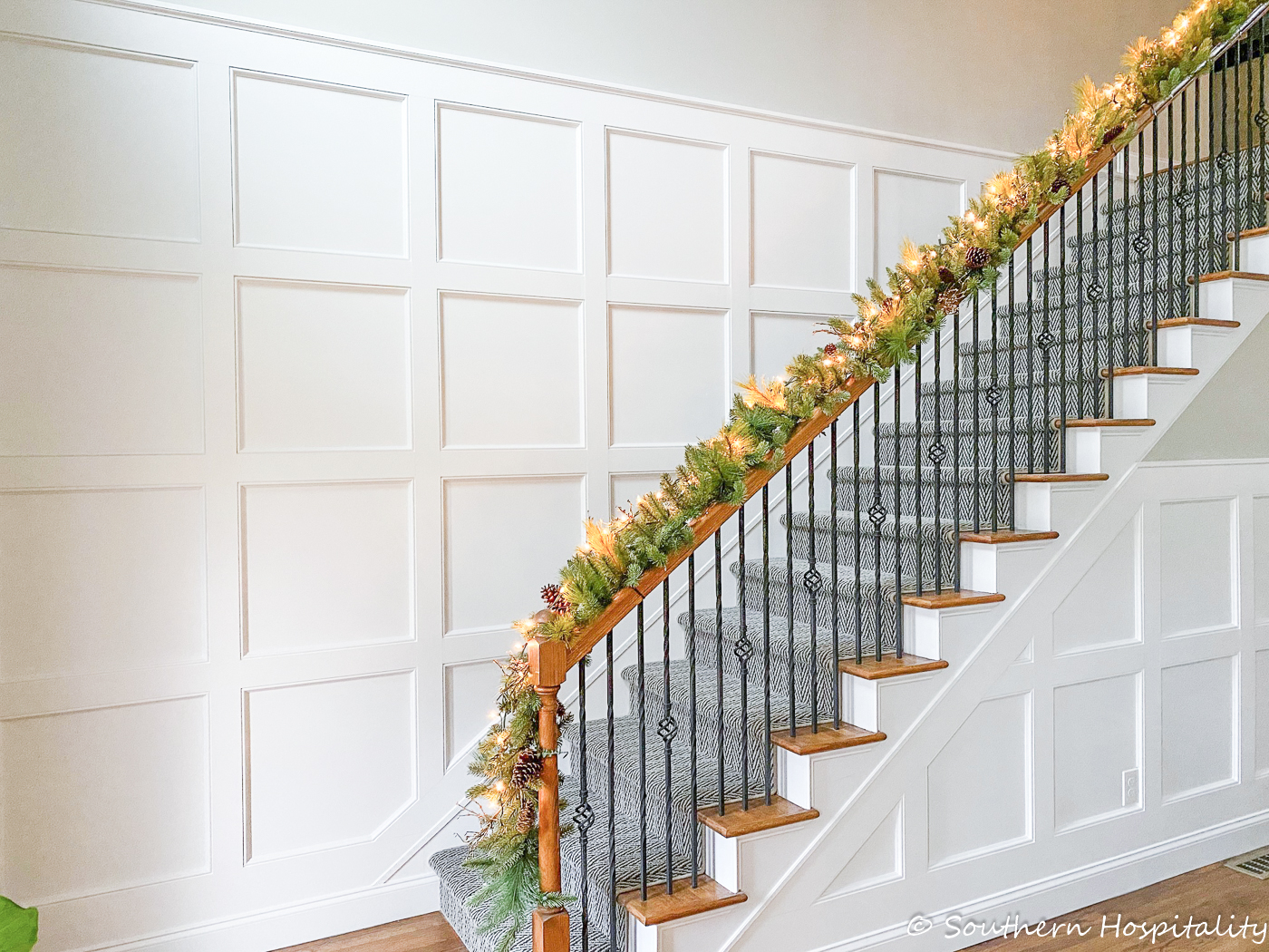 How to Add box molding to a stair wall
