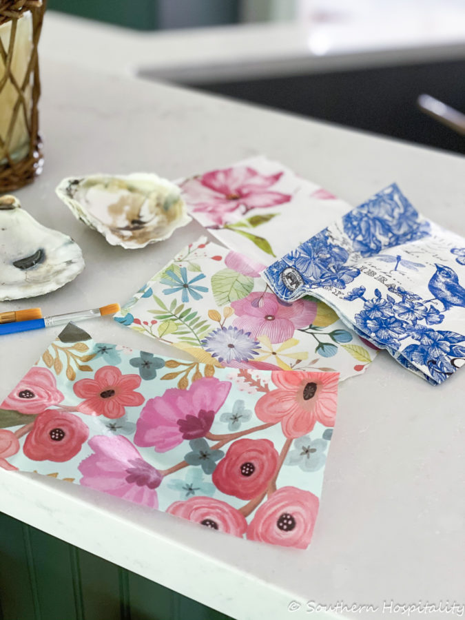 How to Decoupage Oyster Shells Southern Hospitality