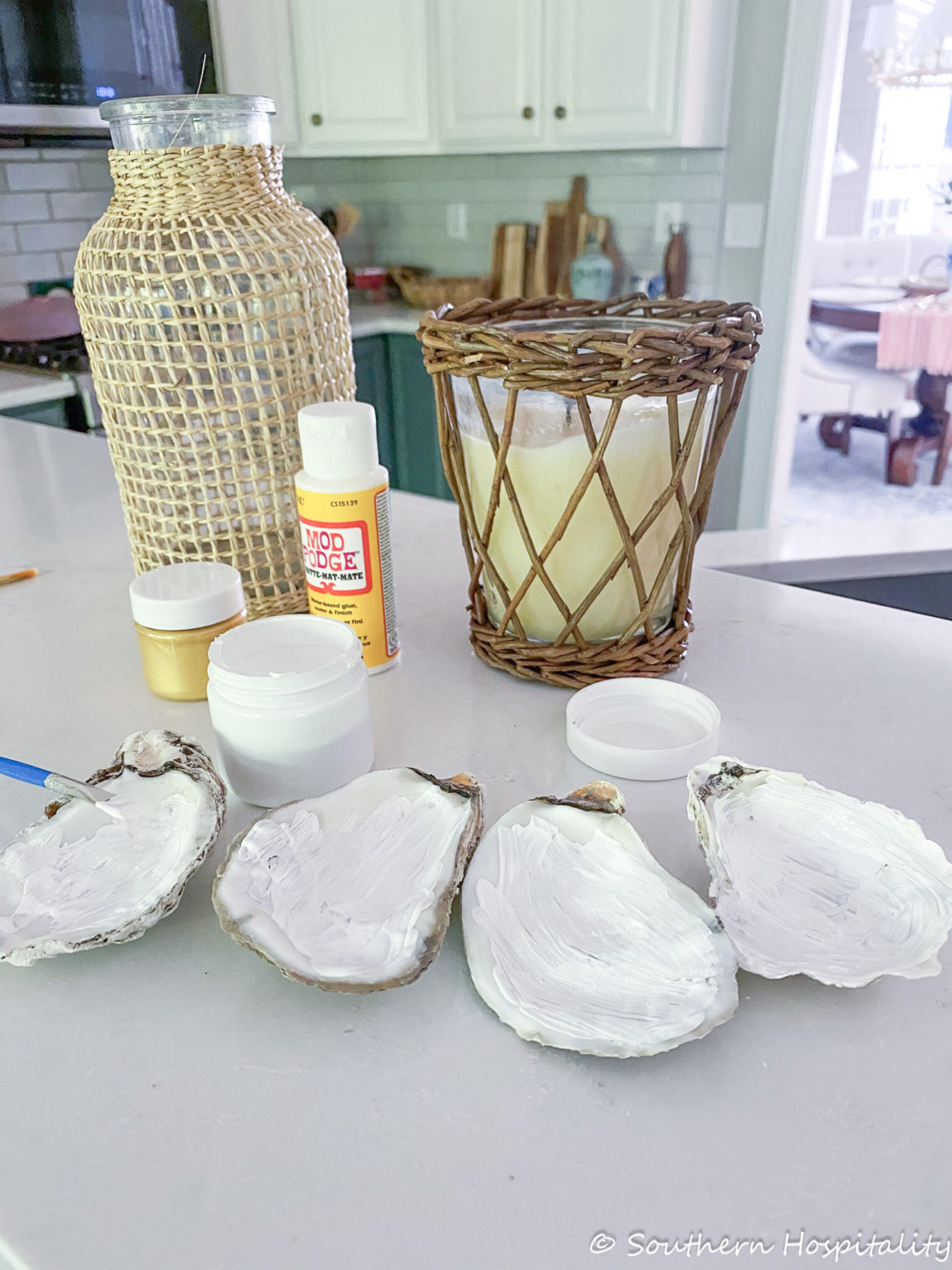 How to Decoupage Oyster Shells Southern Hospitality