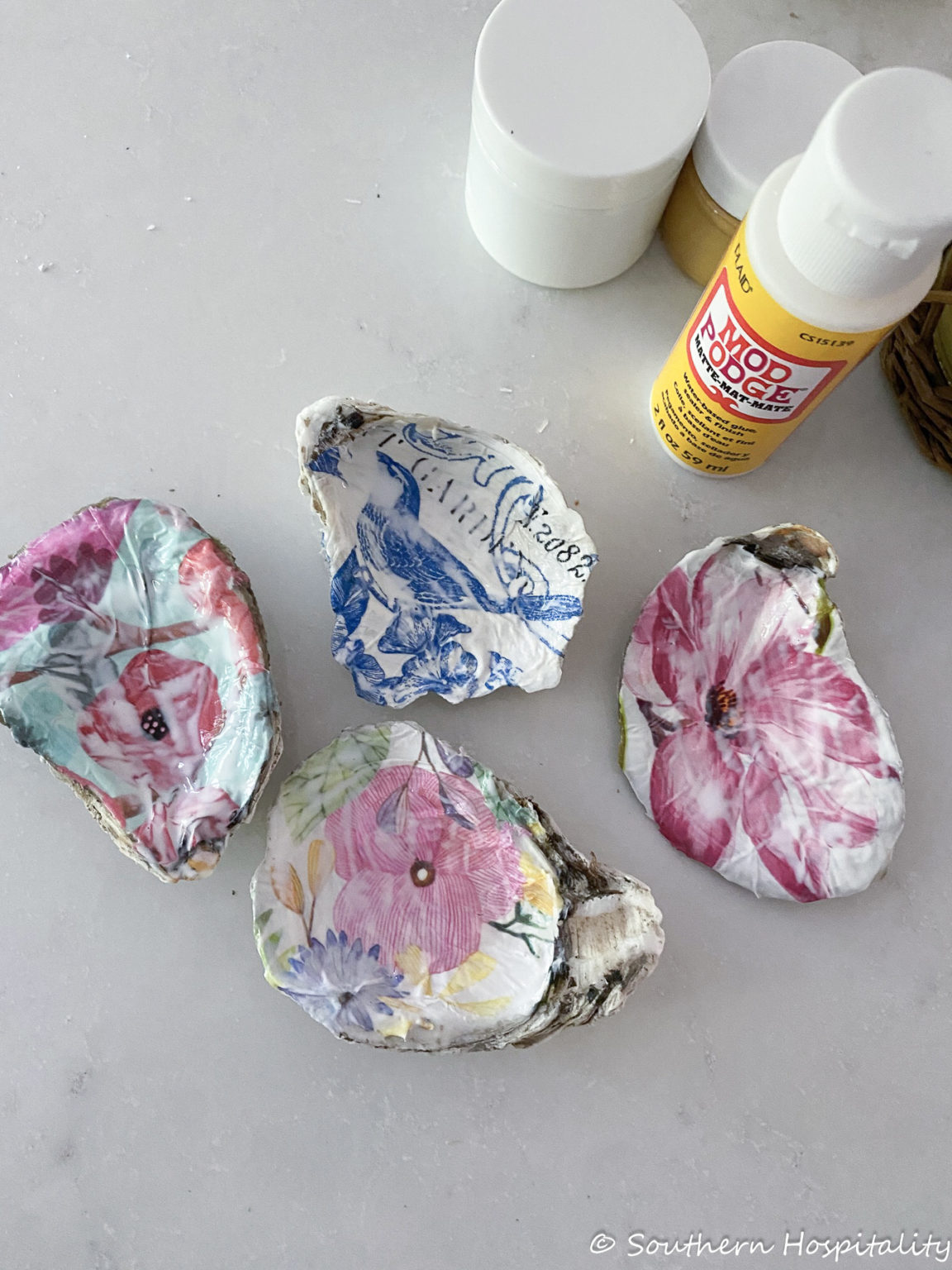 How to Decoupage Oyster Shells The Trending Home