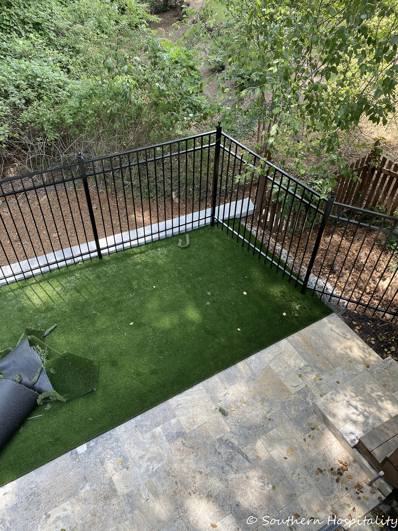 Installing Artifical Turf Grass to Backyard 8128
