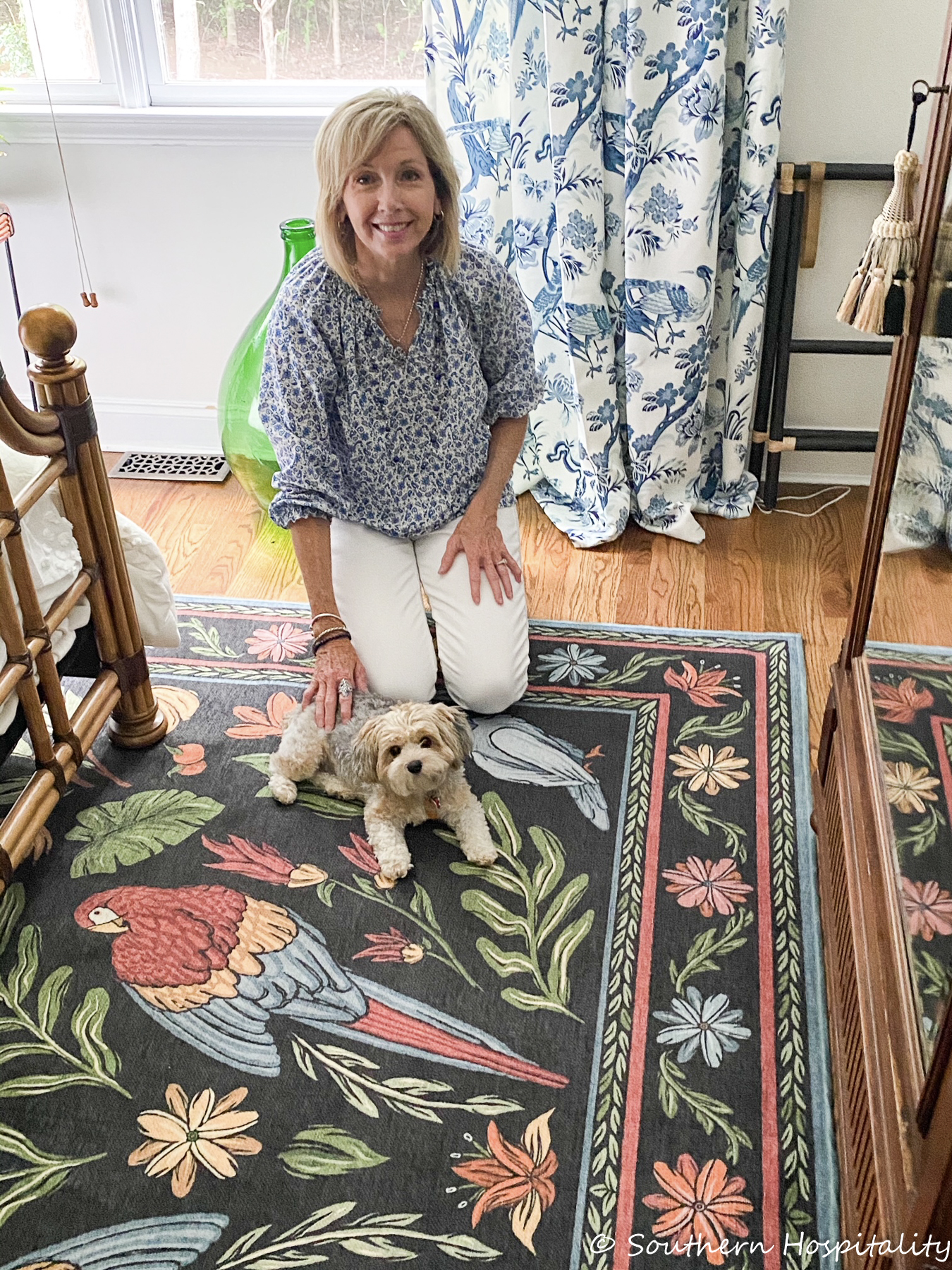 Guest Room Refresh: A Colorful New Rug - Southern Hospitality